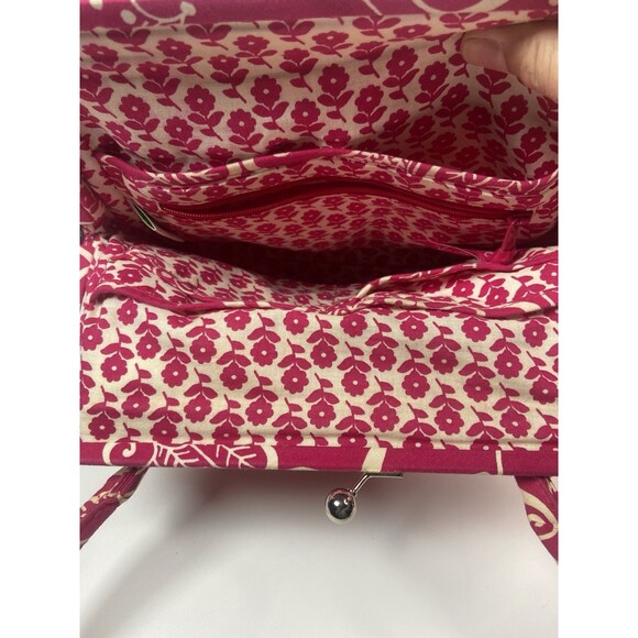 Vera Bradley Alice Kisslock Shoulder Bag-Twilly Birds Pink Pattern-Retired - Picture 16 of 16